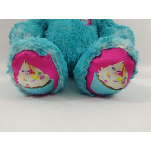 Build A Bear Workshop Blue Teal Cupcake Bear Sprinkles 16" Plush RETIRED 2017 - Picture 3 of 6